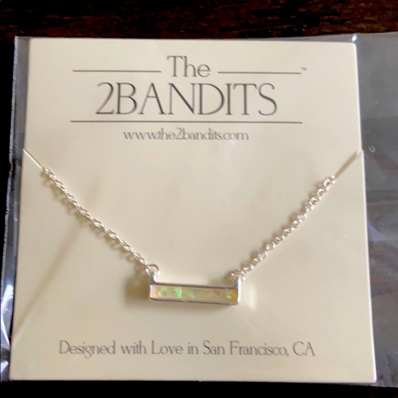 Jewelry - Simple Silver Necklace with Mother of Pearl